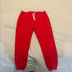 Figs Pop Red Zamora Jogger Pants